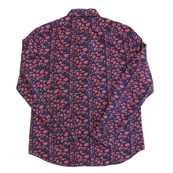 JCrew Mens Secret Wash Button Shirt Sz XL 70s Floral Slim Work Event Party NWT - Picture 2 of 16